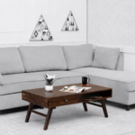 Coffee Table for Living Room, Centre Table with Drawer & Shelf Storage, Sheesham Wood, Natural Brown - Image 5