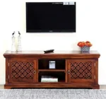 TV Entertainment Unit (Finish Color - Honey, Pre-assembled)