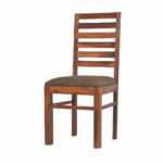 7 PATTI Chair Only Set of 2 | Wooden Two Seater Dinning Chairs for Kitchen & Dining Room | Students Study Chair & Office Chair with Cushion | Rosewood, Teak Finish - Image 3