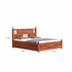 IRON JALI King Size Bed with Box Storage for Bedroom - Wooden King Size Cot Double Bed Diwan Cot for Living Room Home Decor Furniture - Image 2
