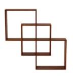 Intersecting Floating Wall Mounted Shelf Rack for Home (Honey Finish) - Image 3