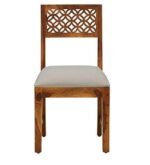 Chairs Set of 2 with Cushion Wooden Multipurpose Seating Chair for Dining Room Home (Brown Finish) - Image 3
