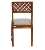 Chairs Set of 2 with Cushion Wooden Multipurpose Seating Chair for Dining Room Home (Brown Finish) - Image 4