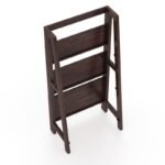 3 Tier Foldable Bookshelf | Multipurpose Wooden Adjustable Display Unit Storage Organizer Stand Furniture for Living Room, Home, Hotel, Office and Lobby (Walnut Finish) - Image 7