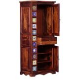 Wadrobe - Already Assembled - Door Wardrobe Furniture for Clothes, Cupboard Wooden Almirah for Bedroom, Multi Utility Wardrobe - Honey Oak Finish - Image 6