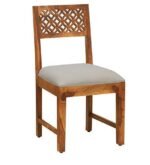 Chairs Set of 2 with Cushion Wooden Multipurpose Seating Chair for Dining Room Home (Brown Finish) - Image 6