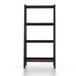 3 Tier Foldable Bookshelf | Multipurpose Wooden Adjustable Display Unit Storage Organizer Stand Furniture for Living Room, Home, Hotel, Office and Lobby (Walnut Finish) - Image 4