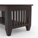 Centre Table & Tea Table Wooden Coffee Table for Living Room and Outdoor & Indoor Furniture (Walnut) - Image 5