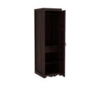 Wardrobe for Clothes | Solid Sheesham Wood Wardrobe for Bedroom | Single Door Almirah with Elephant Carving | Wooden Storage Cabinet | Walnut Finish - Image 5