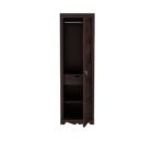 Wardrobe for Clothes | Solid Sheesham Wood Wardrobe for Bedroom | Single Door Almirah with Elephant Carving | Wooden Storage Cabinet | Walnut Finish - Image 3