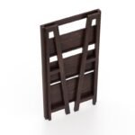 3 Tier Foldable Bookshelf | Multipurpose Wooden Adjustable Display Unit Storage Organizer Stand Furniture for Living Room, Home, Hotel, Office and Lobby (Walnut Finish) - Image 8