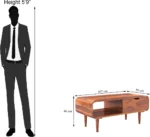 Wood Tv Entertainment unit/Solid Wood Tv Unit For Living Room/Home Solid Wood TV Entertainment Unit (Finish Color - Natural Finish, Pre-assembled) - Image 4