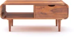 Wood Tv Entertainment unit/Solid Wood Tv Unit For Living Room/Home Solid Wood TV Entertainment Unit (Finish Color - Natural Finish, Pre-assembled) - Image 5