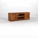 Tv Unit for Living Room | Free Standing Multipurpose Media Console Tv Cabinet Sideboard | Tv Table 2 Door Cabinet & 2 Open Shelf Storage | - Image 2
