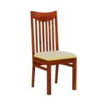 Chairs Set of 2 for Kitchen & Dining Room, Chairs with Cushion, Two Seats, Solid Sheesham Wood, Honey Finish - Image 4