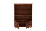 Bookshelf with 3 Shelf and 2 Door Storage for Office Living Room Home Multipurpose Wooden Book Rack (Honey Finish) - Image 3