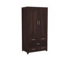 Wardrobe for Cloths Storage | Sheesham Wood Wardrobe for Bedroom & Home | Solid Wood Almirah for Storage (Walnut Finish) - Image 5