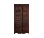 Armania Dual Storage Wardrobe with Door and Drawer for Bedroom Living Room Home Almirah for Clothes Wooden Furniture (Walnut Finish) - Image 3