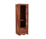 Wardrobe for Cloths Storage | Almirah for Bedroom Storage | Handcrafted Wooden Cupboard – Honey Finish - Image 4