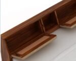 King Size Bed with Box Storage Wooden Double Bed Cot Bed Furniture for Bedroom Living Room Home (Honey Finish) - Image 5