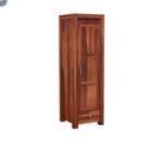 Wardrobe with 1 Drawwer Storage | Solid Wood Large Cupboard Storage Cabinet Natural Colour Finish (Shaker) - Image 3