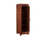 Wardrobe with 1 Drawwer Storage | Solid Wood Large Cupboard Storage Cabinet Natural Colour Finish (Shaker) - Image 5