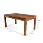 Dining Table(57x35) with 6 Chairs | 6 Seater Dining Set - Image 2