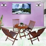 FOLDING TABLE SET 4 SEATER CHAIR