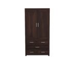 Wardrobe for Cloths Storage | Sheesham Wood Wardrobe for Bedroom & Home | Solid Wood Almirah for Storage (Walnut Finish) - Image 3