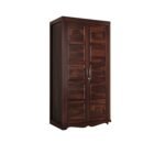 Armania Dual Storage Wardrobe with Door and Drawer for Bedroom Living Room Home Almirah for Clothes Wooden Furniture (Walnut Finish) - Image 4