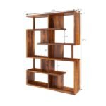 Bookshelf | Design Floor Standing Bookcase |Book Rack Living Room, Home, and Office Library |Sheesham Wood, Honey |Ideal for Home Decor - Image 2