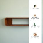 Wall Shelf, Home Decor Items Wall Mounted Book Shelf Shelves for Living Room, Kitchen & Bedroom Decoration Floating Wall Shelves Hanging Wall Mount Display - Image 4