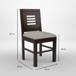 Sheesham Wooden 2 Dining Chair Set for Living Room | Solid Wood Study Chair for Living Room | Office Chair for Home & Office | Rosewood Chair Set (Set of 2, Walnut B) - Image 2
