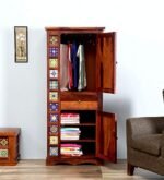Wadrobe - Already Assembled - Door Wardrobe Furniture for Clothes, Cupboard Wooden Almirah for Bedroom, Multi Utility Wardrobe - Honey Oak Finish - Image 3