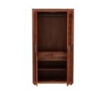 2 Door Wardrobe for Bedroom | Wooden Two Door Almirah for Home | Cupboard Organiser | Clothes Organizer (Honey) - Image 3