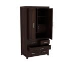 Wardrobe for Cloths Storage | Sheesham Wood Wardrobe for Bedroom & Home | Solid Wood Almirah for Storage (Walnut Finish) - Image 4