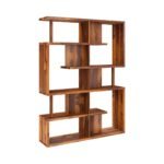 Bookshelf | Design Floor Standing Bookcase |Book Rack Living Room, Home, and Office Library |Sheesham Wood, Honey |Ideal for Home Decor - Image 5