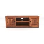 Tv Unit for Living Room | Free Standing Multipurpose Media Console Tv Cabinet Sideboard | Tv Table 2 Door Cabinet & 2 Open Shelf Storage | - Image 3