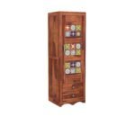 Wardrobe for Cloths Storage | Almirah for Bedroom Storage | Handcrafted Wooden Cupboard – Honey Finish - Image 3