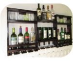 Bar Cabinet, Wall Mounted bar Cabinet, Wine Cellar Door Cup Bars, 20-22 Glass and 16-18 Bottle Holder Wine Rack (Big) - Image 2