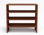 Shoe Rack for Home, Chappal Slippers Organizer Stand I 4-Tier I Color-Walnut I Finish-Suede DIY - Image 4