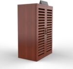 Shoe Rack Cabinet for Home | Solid Wood Shoe Cabinet Storage | Eentrway | Rosewood Slipper Racks for Living Room.. - Image 4