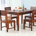 CNC DINING 4 Seater Dining Table Set for Living Room Dining Table with 4 Chairs Furniture for Home Dining Table Set of 4 (4 Chairs with 1 Table)