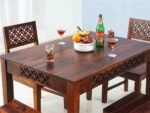 CNC DINING 4 Seater Dining Table Set for Living Room Dining Table with 4 Chairs Furniture for Home Dining Table Set of 4 (4 Chairs with 1 Table) - Image 7