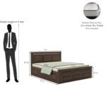 Kuber King Size Bed with Drawer Storage | Solid Wood Bed with Storage | Wooden Cot Bed Double Bed with Storage for Home... - Image 2