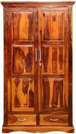 Solid Sheesham Wood 2 Door 2 Drawers Almirah/wardrobe/cupboard