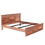 Bed Queen Size Without Storage (78x60) Double Bed Queen Size Cot for Bedroom (Natural Finish) - Image 7