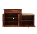 Shoe Storage Cabinet for Home, Shoe Rack with Seat & Door, Shoe Organizer, Shoe Rack for Home, Honey Matte Finish - Image 3