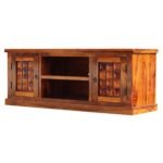 TV CABINET DIMOND | TV Cabinet or Entertainment Unit Stand for Living Room Home (Brown Honey Finish) - Image 7