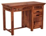 Adolph Study Table with Pull Out Drawers and Cabinet (Honey Finish) - Image 4